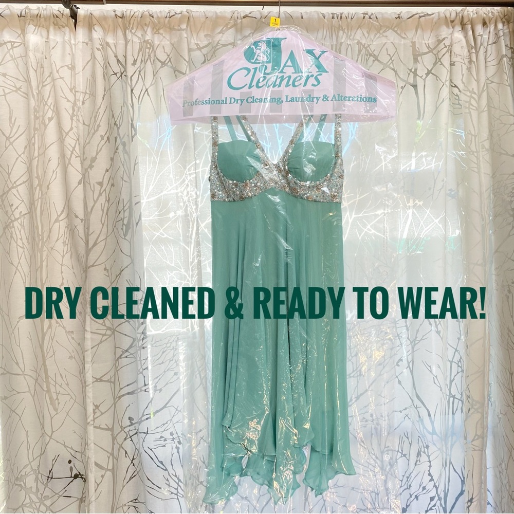 Vintage Mandalay green teal silver sequin beaded sleeveless v-neck silk dress - Picture 13 of 13